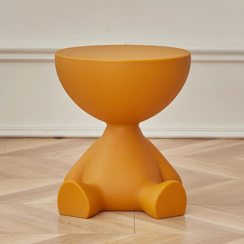 INS Cream Wind Coffee Table Nordic Plastic Sofa Side Tables Bedroom Bedside Tables Living Room Furniture round Small Low Stool