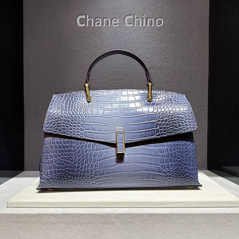 Pink Crocodile Pattern Leather Women'S Handbags Luxury Fashion Lady Shell Shoulder Crossbody Bag Top Handle Messenger Bags