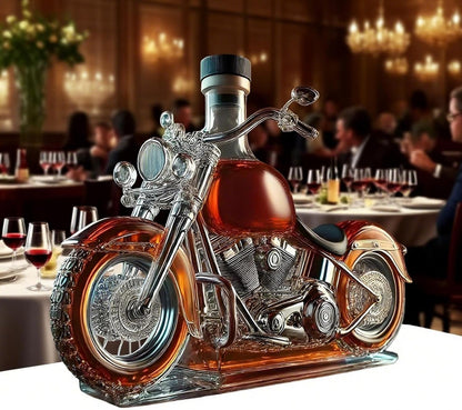 Glass Wine Decanter | Motorcycle Liquor Decanter Wine Bottle,Funny Drink Bottle Liquor Dispenser for Men Dad Motorcycle Lovers Home Kitchen Commercial Whisky Vodka Holiday