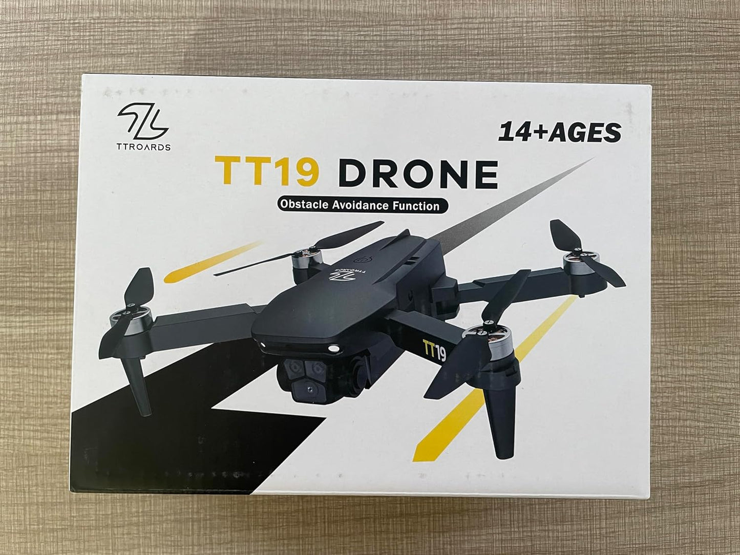 TT19 Drone with Camera for Beginners Obstacle Avoidance RC Drones for Adults Brushless Motor Foldable Mini Quadcopter 3D Flips Altitude Hold with Propeller Guards
