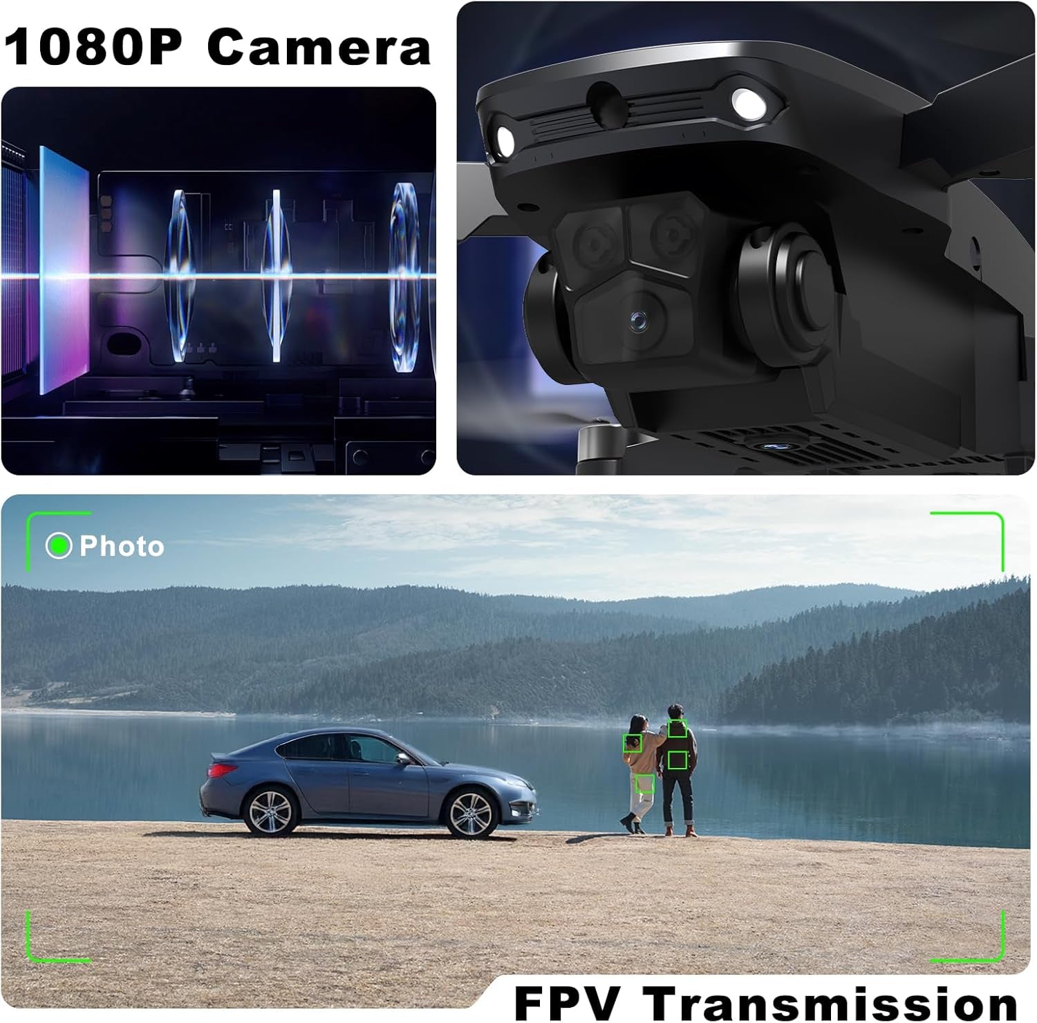 TT19 Drone with Camera for Beginners Obstacle Avoidance RC Drones for Adults Brushless Motor Foldable Mini Quadcopter 3D Flips Altitude Hold with Propeller Guards