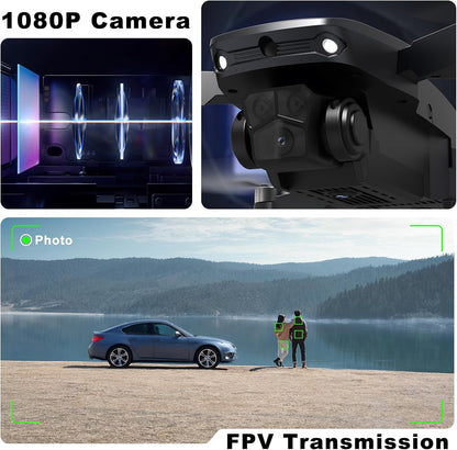 TT19 Drone with Camera for Beginners Obstacle Avoidance RC Drones for Adults Brushless Motor Foldable Mini Quadcopter 3D Flips Altitude Hold with Propeller Guards