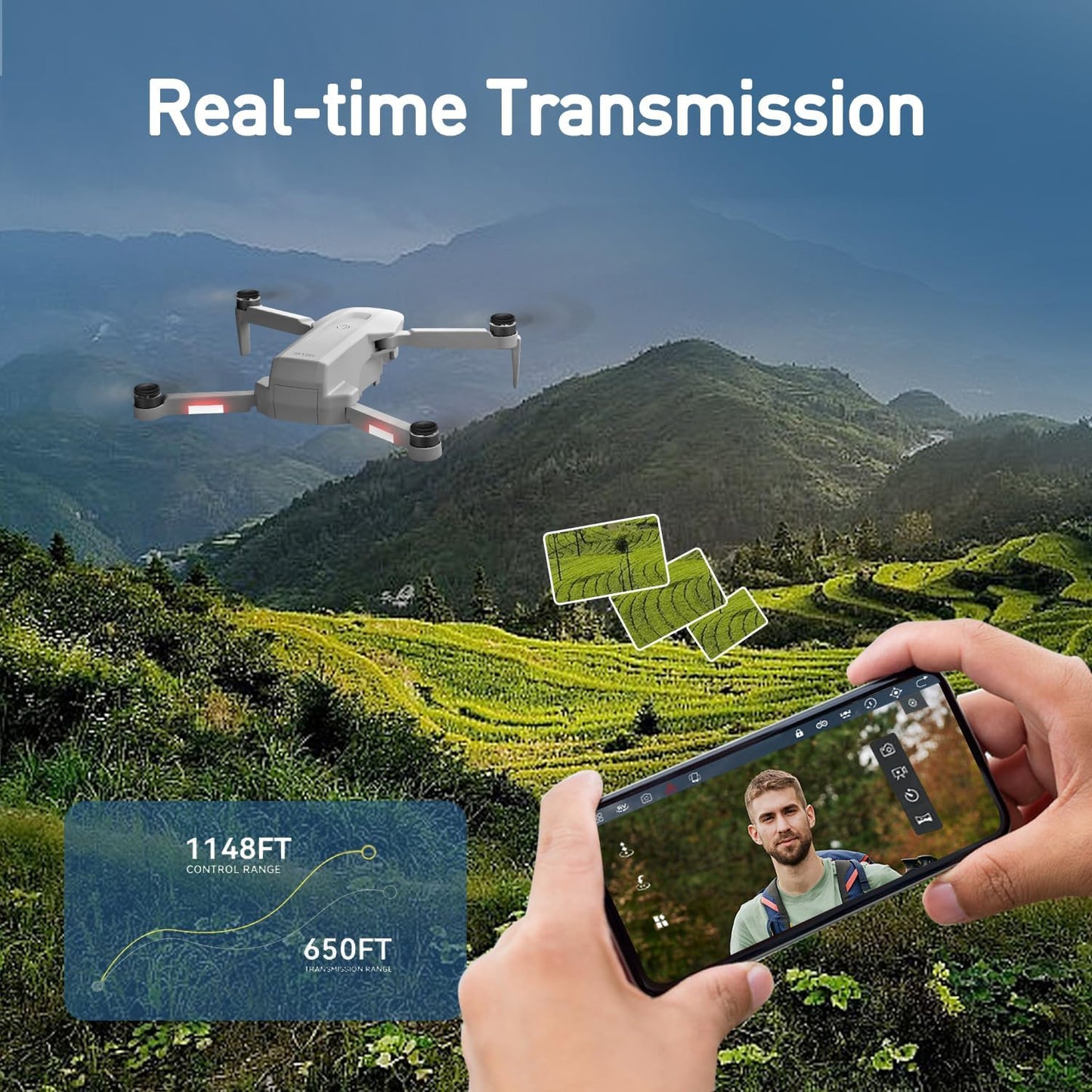 F8 GPS Drone with Dual Camera for Beginners, RC Quadcopter Foldable Drones with Brushless Motor, Intelligent Follow Mode, Headless Mode,3-Speed Modes, Aircrafts Toys Gifts for Kids and Adults