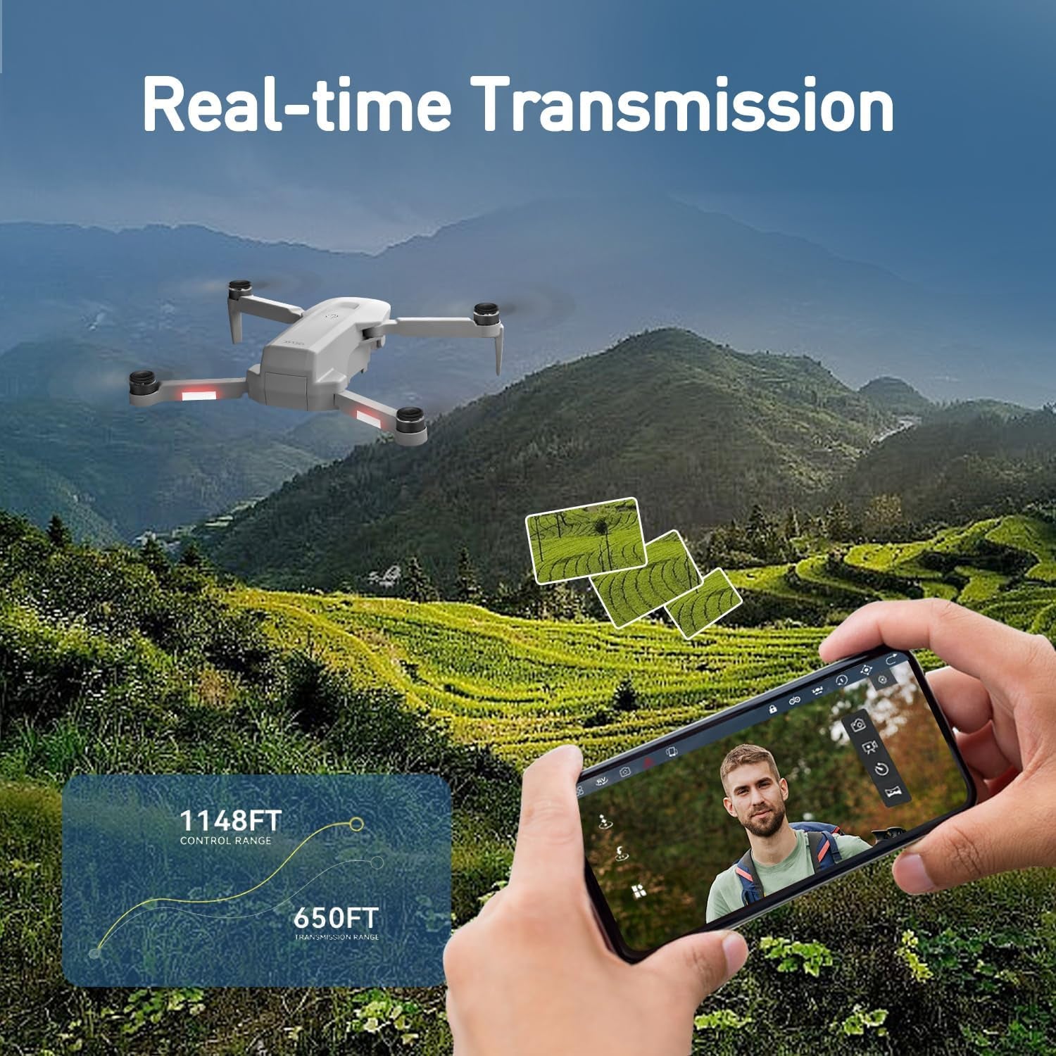 F8 GPS Drone with Dual Camera for Beginners, RC Quadcopter Foldable Drones with Brushless Motor, Intelligent Follow Mode, Headless Mode,3-Speed Modes, Aircrafts Toys Gifts for Kids and Adults
