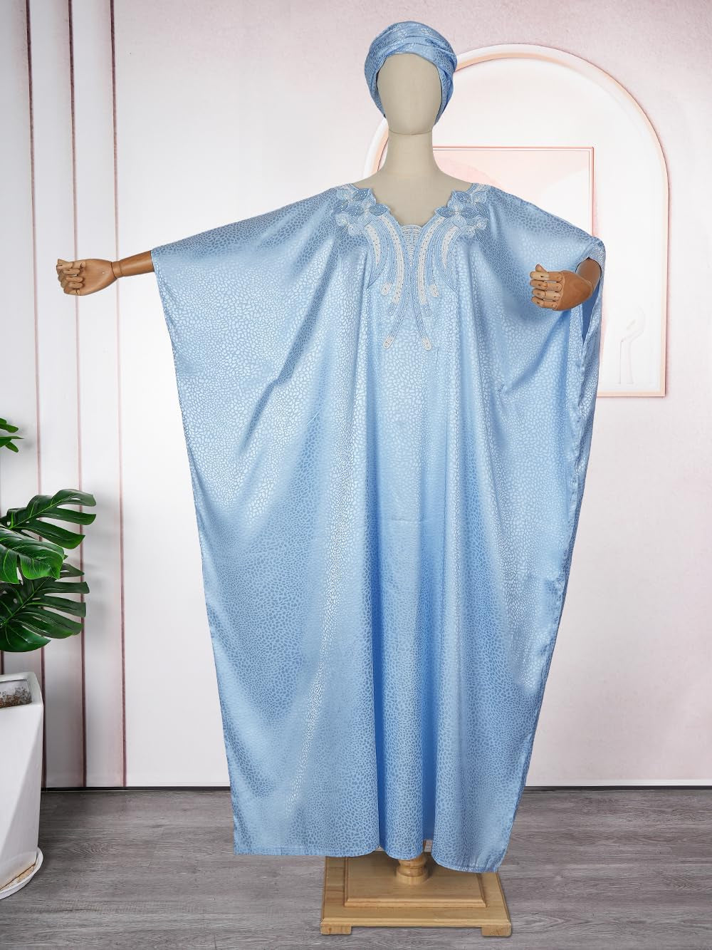 African Dresses for Women Fashion Beading Rhinestone Kaftan Maxi Dress