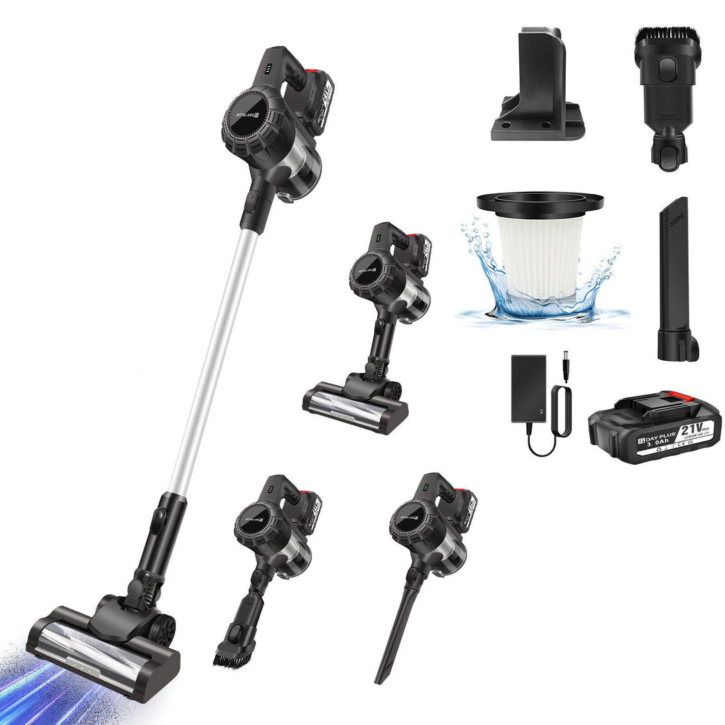 3In1 Cordless Vacuum Cleaner Upright Handheld Stick Lightweight Bagless
