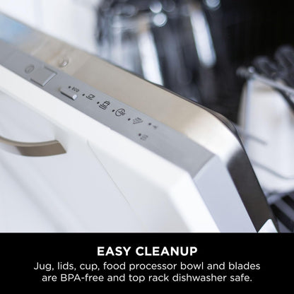 3-In-1 Detect Power Blender Processor Pro, Powerful 1200W Blender, Food Processor Bowl, Dough Blade, 1X Single Serve Cup, Jug, Make Pizza Dough, Blend, Chop & Mix, Black, TB401UK