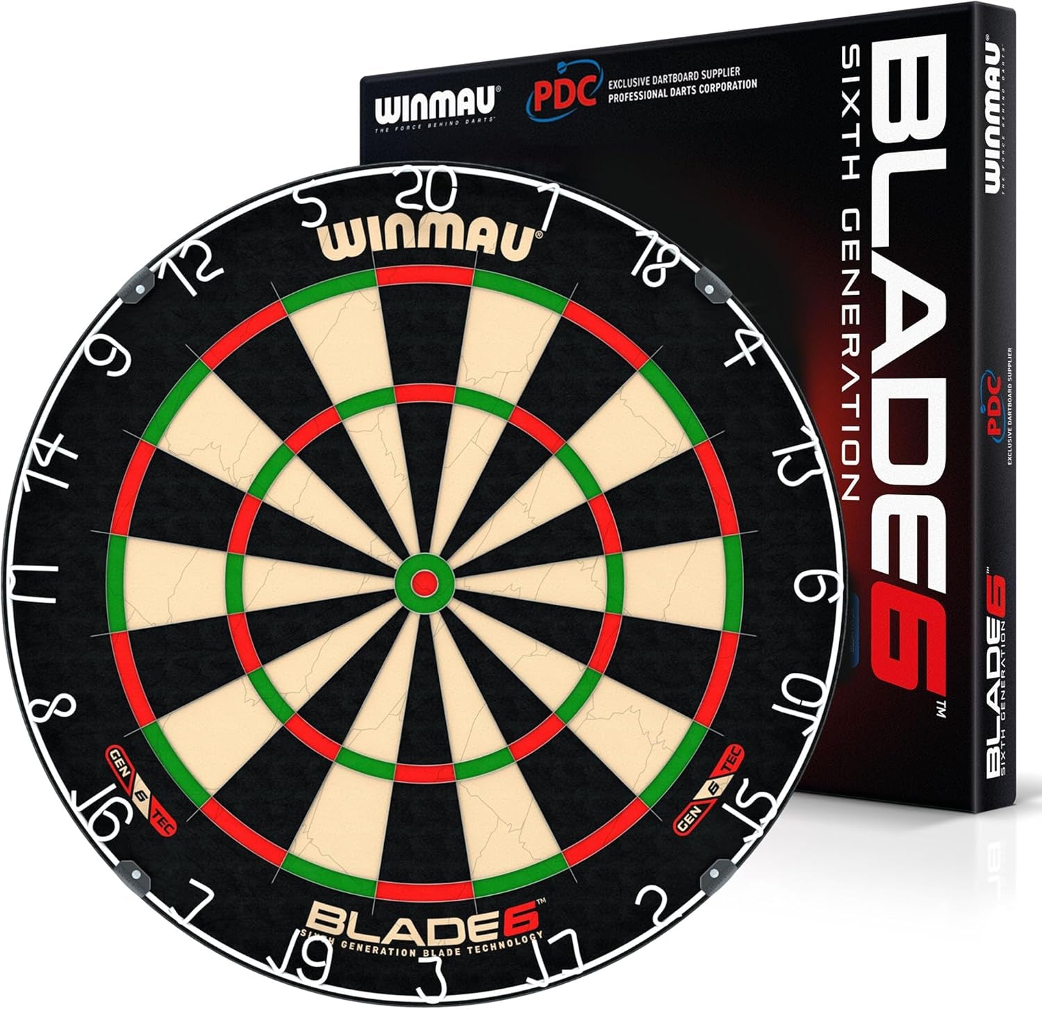 Darts Blade 6 Professional Bristle Dartboard with Official Tournament Specifications | Endorsed by the PDC