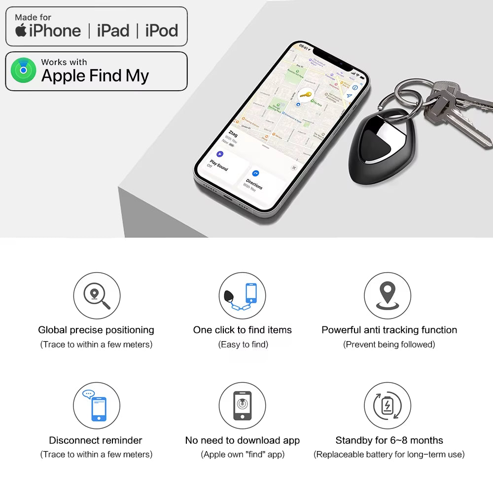 Smarttrack Link Bluetooth GPS Tracker with Apple Find My Integration for Earbuds and Luggage