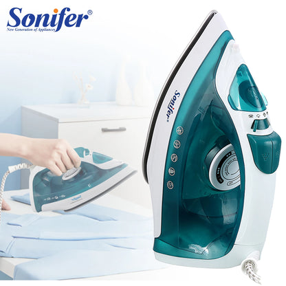 Electric Iron Portable Mini Garment Steamer Steam Iron for Clothing Iron Adjustable Ceramic Soleplate Iron for Ironing
