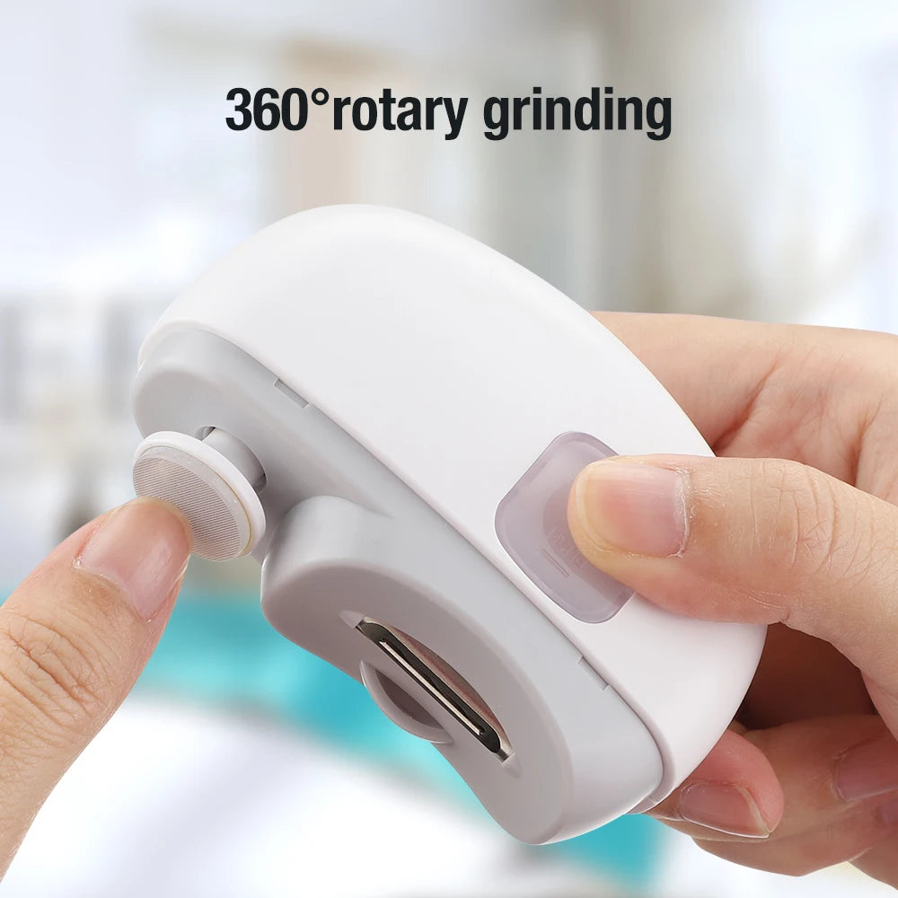 Electric Nail Clippers for Adult Baby Automatic Nail Clipper Trimmer Cutter Fingernail Toe Scissor Pedicure Manicure Polishing