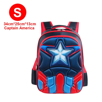 Boy Schoolbag Spiderman Captain America Children Kindergarten School Bag Teenager Kids Student Backpack