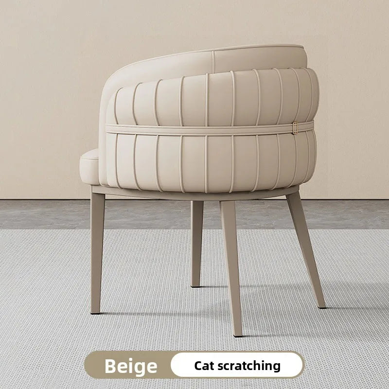 Light Luxury Restaurant Chair Upholstery Design Armchair Home Kitchen Backrest Stool Modern Simple Hotel Cafe Dining Chair