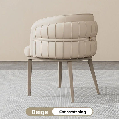 Light Luxury Restaurant Chair Upholstery Design Armchair Home Kitchen Backrest Stool Modern Simple Hotel Cafe Dining Chair