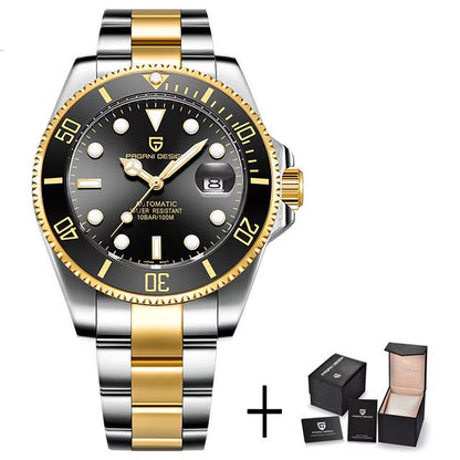New Mechanical Men Watches Luxury Sapphire Automatic Watch Stainless Steel Business Men Waterproof Clock