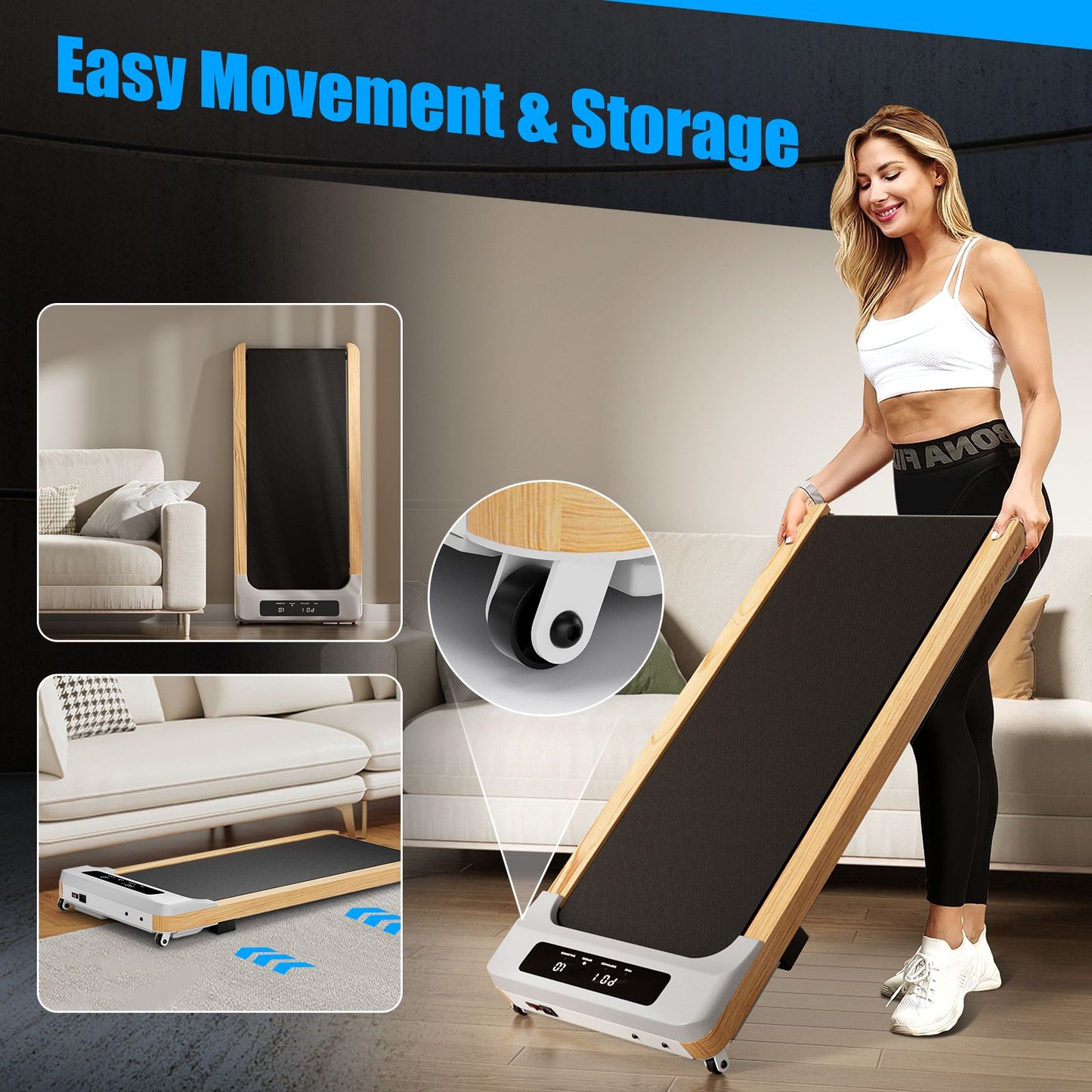 Under-Desk Treadmill Walking Pad with Advanced 7-Layer Running Belt for Seamless Fitness Integration