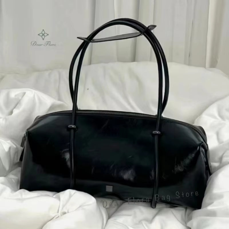 Y2K Women'S Bag Large Capacity Boston Pillow Handbag Spicy Girl Fashion Motorcycle Shoulder Bags Vintage Large Capacity Tote Bag