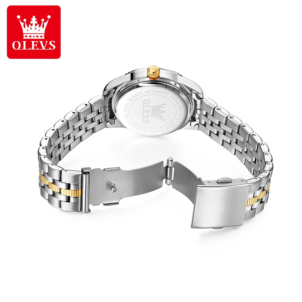 5526 Classic Luxury Women'S Quartz Wristwatch Stainless Steel Waterproof Auto Date Diamond Scale Original Women'S Watches
