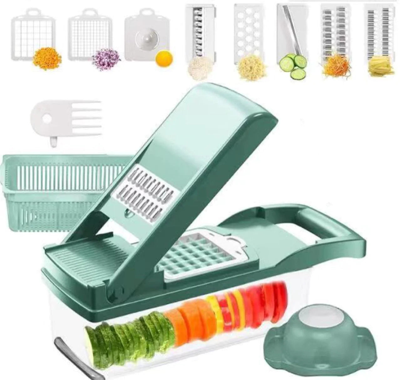 12 in 1 Manual Vegetable Chopper Kitchen Gadgets Food Chopper Onion Cutter Vegetable Slicer