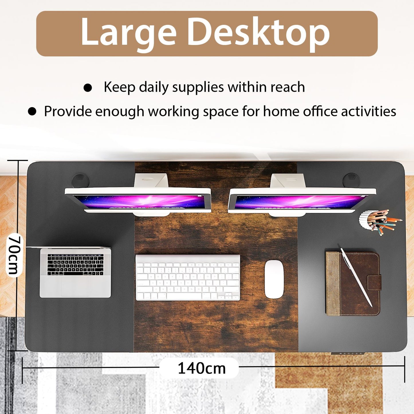 Electric Height-Adjustable Standing Desk with Integrated USB Charging: Enhance Your Workspace Comfort and Productivity