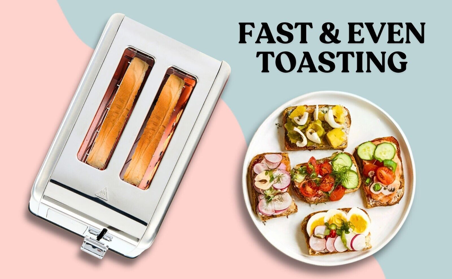 Toastley Smart Toaster 2 Slice with Screen Touch Control