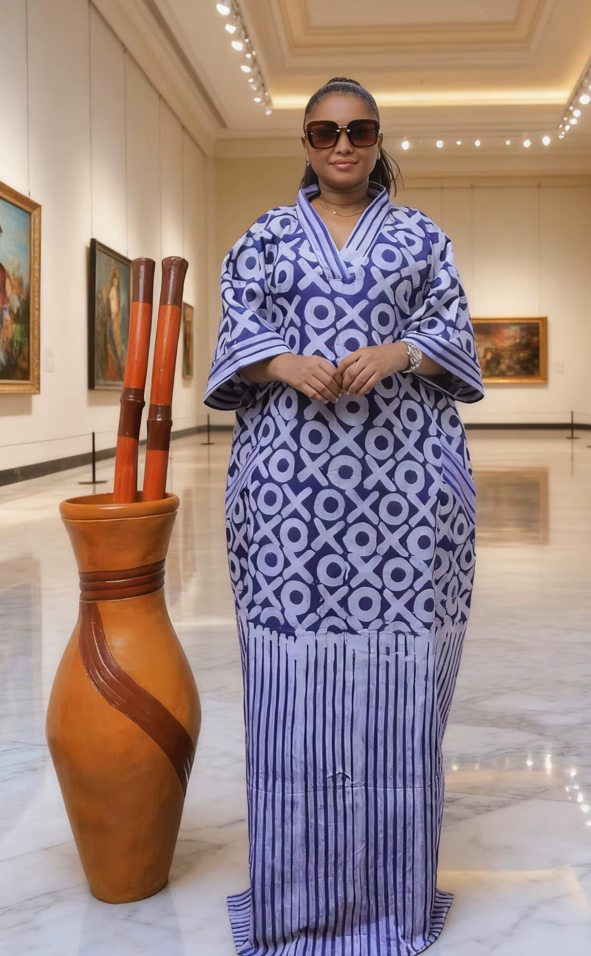 African plus Size Dresses for Women 2025 Spring Autumn African V-Neck Half Sleeve Wedding Party Evening Long Dress Robes Gowns