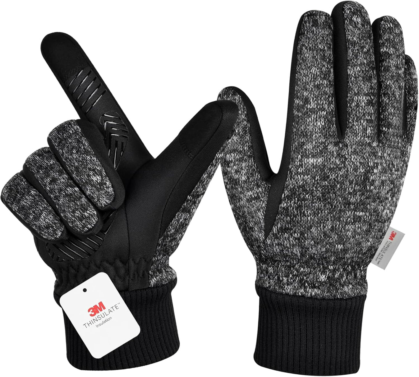 3M Thinsulate Winter Gloves - Men & Women, -10°F Thermal, Touchscreen, Anti-Slip, Cycling, Skiing, Running, Hiking, Driving, Outdoor Sports