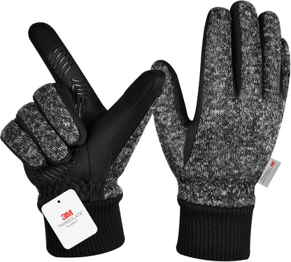 3M Thinsulate Winter Gloves - Men & Women, -10°F Thermal, Touchscreen, Anti-Slip, Cycling, Skiing, Running, Hiking, Driving, Outdoor Sports