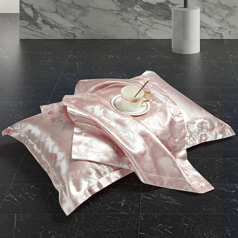 3Pcs Duvet Cover and Pillow Case Set No Filling,European Light Luxury Type Skin-Friendly Soft Fabric,For Family Bedroom Bedding