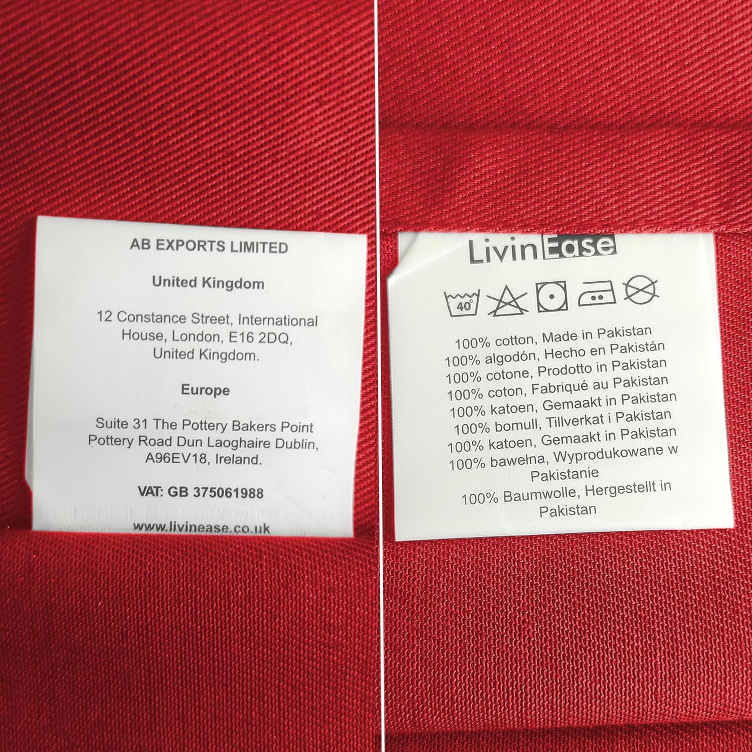 Cotton Cloth Napkins Set of 12-100% Cotton 46 X 46 Cm Reusable Christmas Red Dinner Napkins - Heavy Weight Hotel Quality Pure Cotton Fabric - Ideal for Xmas Dinner & Events (Red, Cotton)