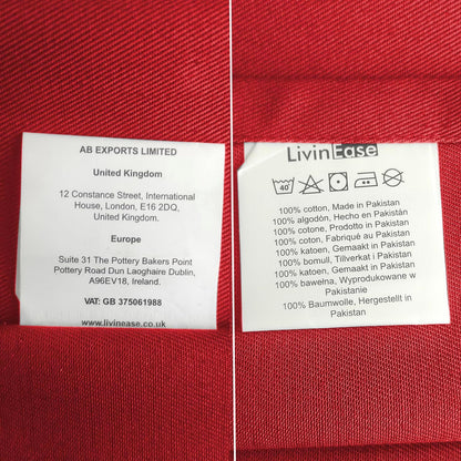 Cotton Cloth Napkins Set of 12-100% Cotton 46 X 46 Cm Reusable Christmas Red Dinner Napkins - Heavy Weight Hotel Quality Pure Cotton Fabric - Ideal for Xmas Dinner & Events (Red, Cotton)