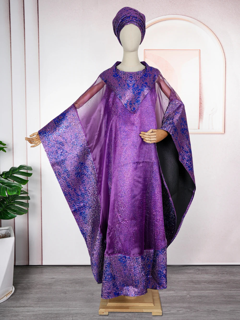African Dresses for Women Traditional Africa Clothing Dashiki Ankara 2 PCS Outfit Gown Abayas Robe Muslim Kaftan Maxi Long Dress