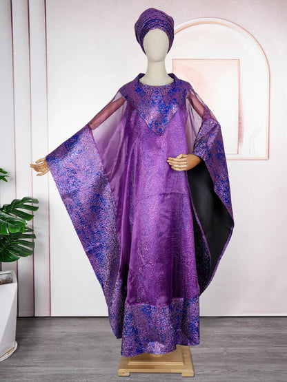 African Dresses for Women Traditional Africa Clothing Dashiki Ankara 2 PCS Outfit Gown Abayas Robe Muslim Kaftan Maxi Long Dress