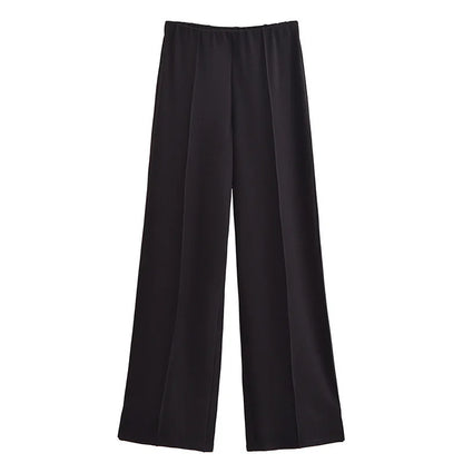 Women'S Two Pieces Set Pant Sets Crop Long Sleeve Sets Elegant Women'S Suits High Waist Wide Leg Trousers Outfit Streetwear