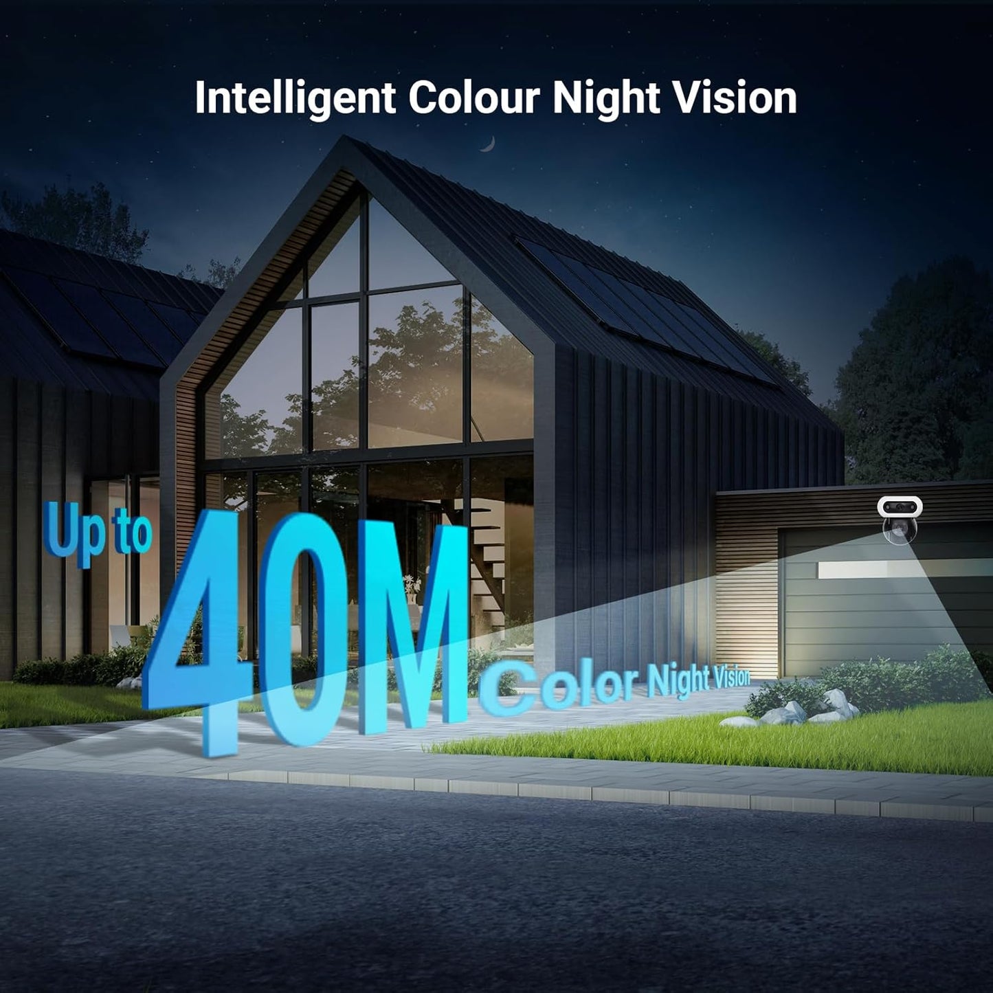 C90 Dual Lens 8MP (4MP+4MP) Wifi Outdoor Security Camera, 360° Surveillance Cameras, CCTV Cameras, Colour Night Vision, AI Person/Vehicle Detection, Two-Way Audio, Alexa, Waterproof