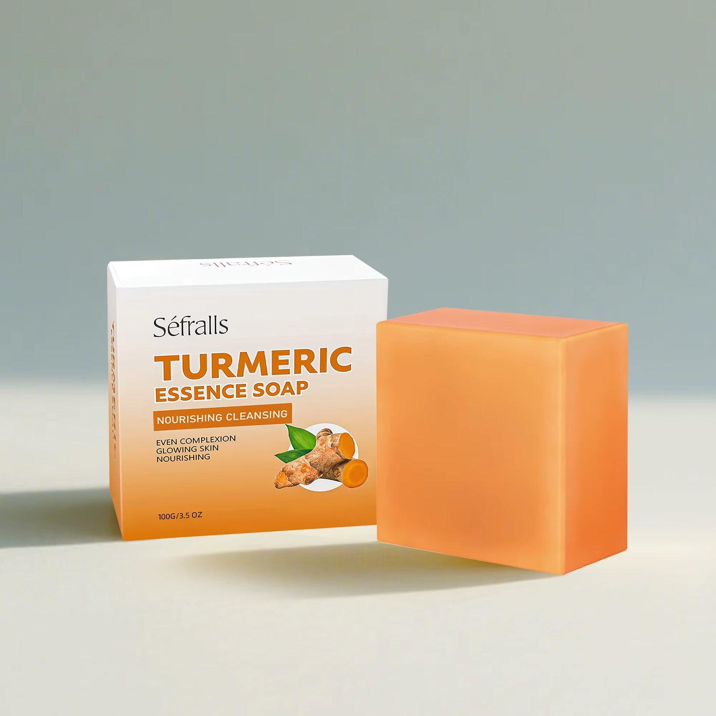Séfralls Handmade Turmeric Soap 100Gfade Dark Spotsgentle Cleansingmoisturisinganti-Aginganti-Acnebrighteningbrighteningskincare
