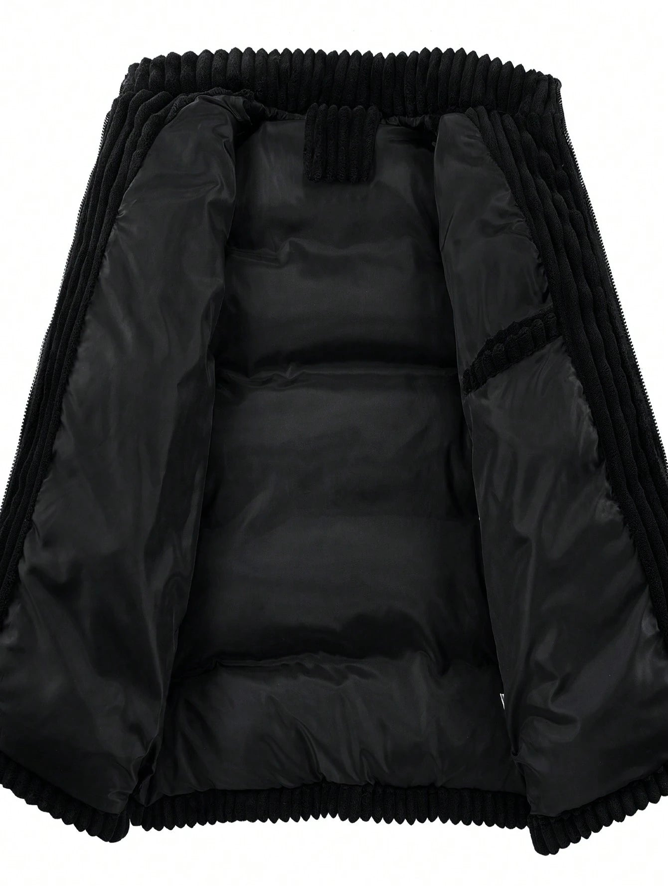 Manfinity Homme Oversized Men'S Zip-Up Corduroy Padded Coat