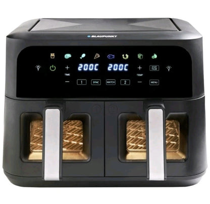 Blaupunkt Express Dual Digital Touchscreen Air Fryer Double Drawer 9L Oil-Free