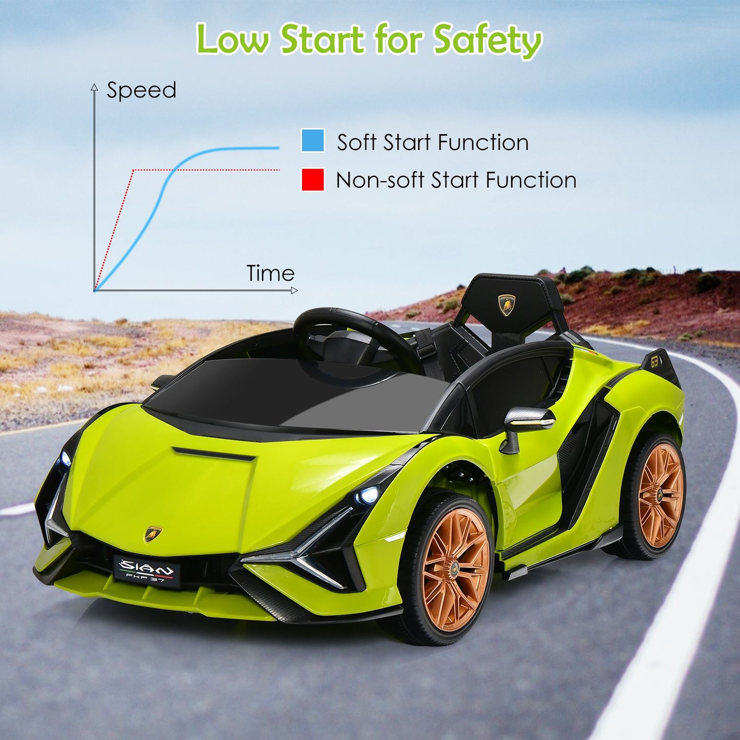 12V Electric Vehicle Featuring Remote Control and LED Lighting Functions