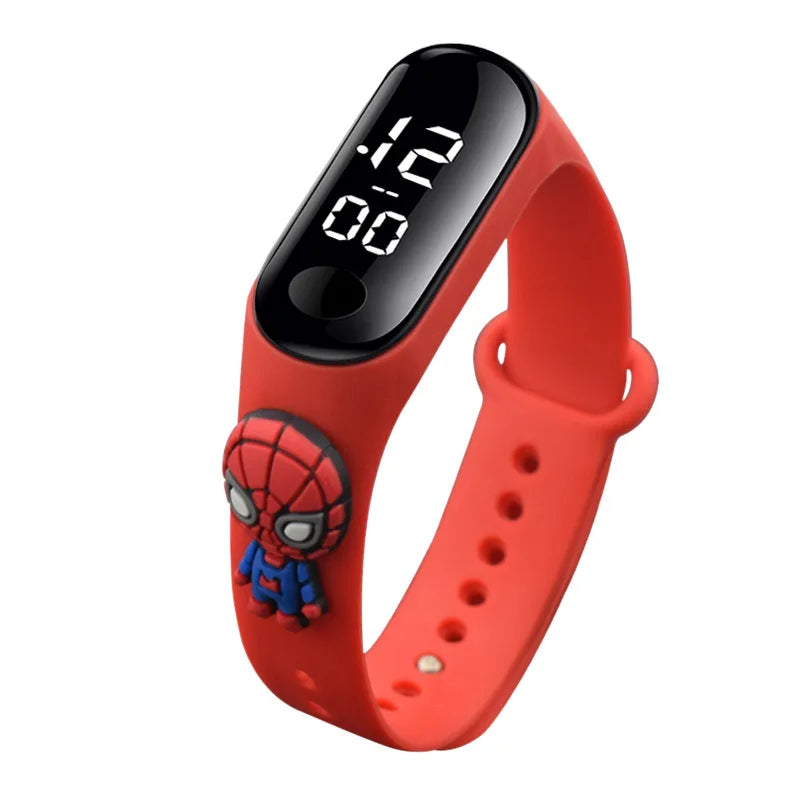 Disney Spider Man Children'S Cartoon Anime Character Luminous Bracelet Watch LED Touch Waterproof Clock Sports Gifts Christmas H