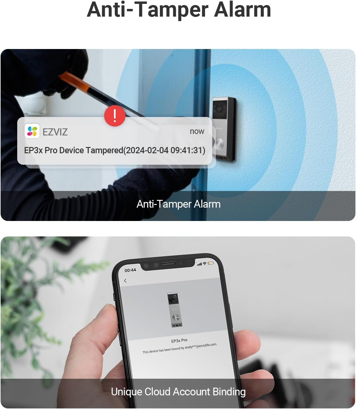 2K Dual-Lens Video Doorbell Camera, Solar Panel Included Charge without Removing, Package Detection, 32GB Local Storage No Monthly Fee, Wired or Battery, Colour Night Vision, EP3X Pro