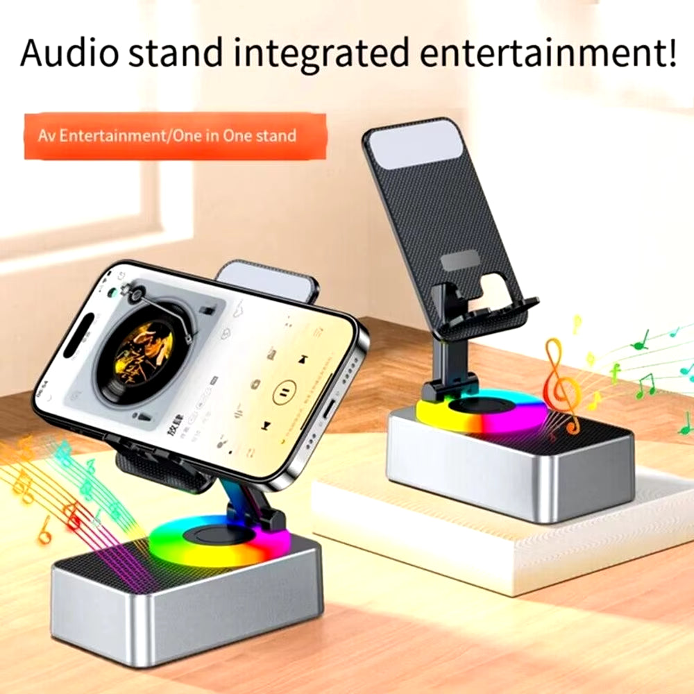 3-in-1 Mobile Phone Stand with Bluetooth Speaker, Tablet Holder, and Power Bank