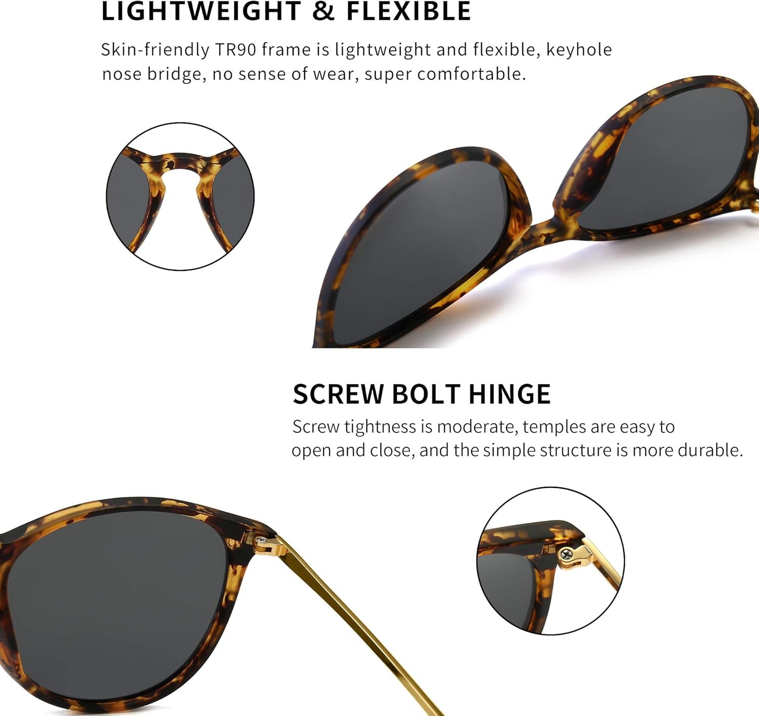 Classic Retro Round Sunglasses for Men and Women - Vintage Designer Style