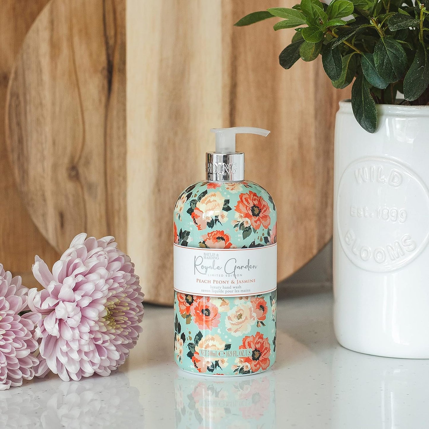 Royale Garden Peach Peony & Jasmine Hand Wash, 500 Ml (Pack of 6) - Vegan Friendly