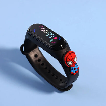 Disney Spider Man Children'S Cartoon Anime Character Luminous Bracelet Watch LED Touch Waterproof Clock Sports Gifts Christmas H