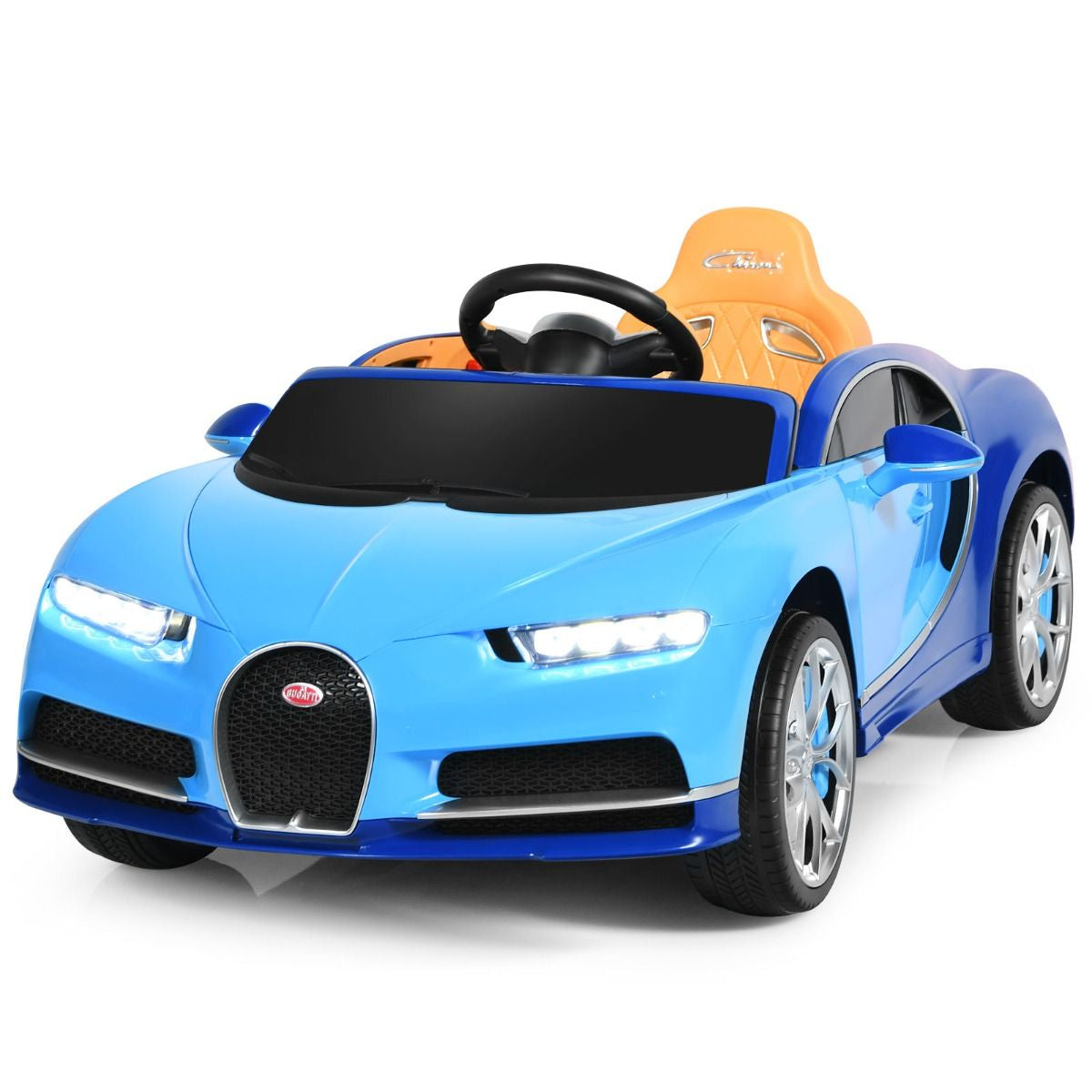 Exciting 12V Licensed Bugatti Battery-Powered Ride-On Car with Remote Control for Kids