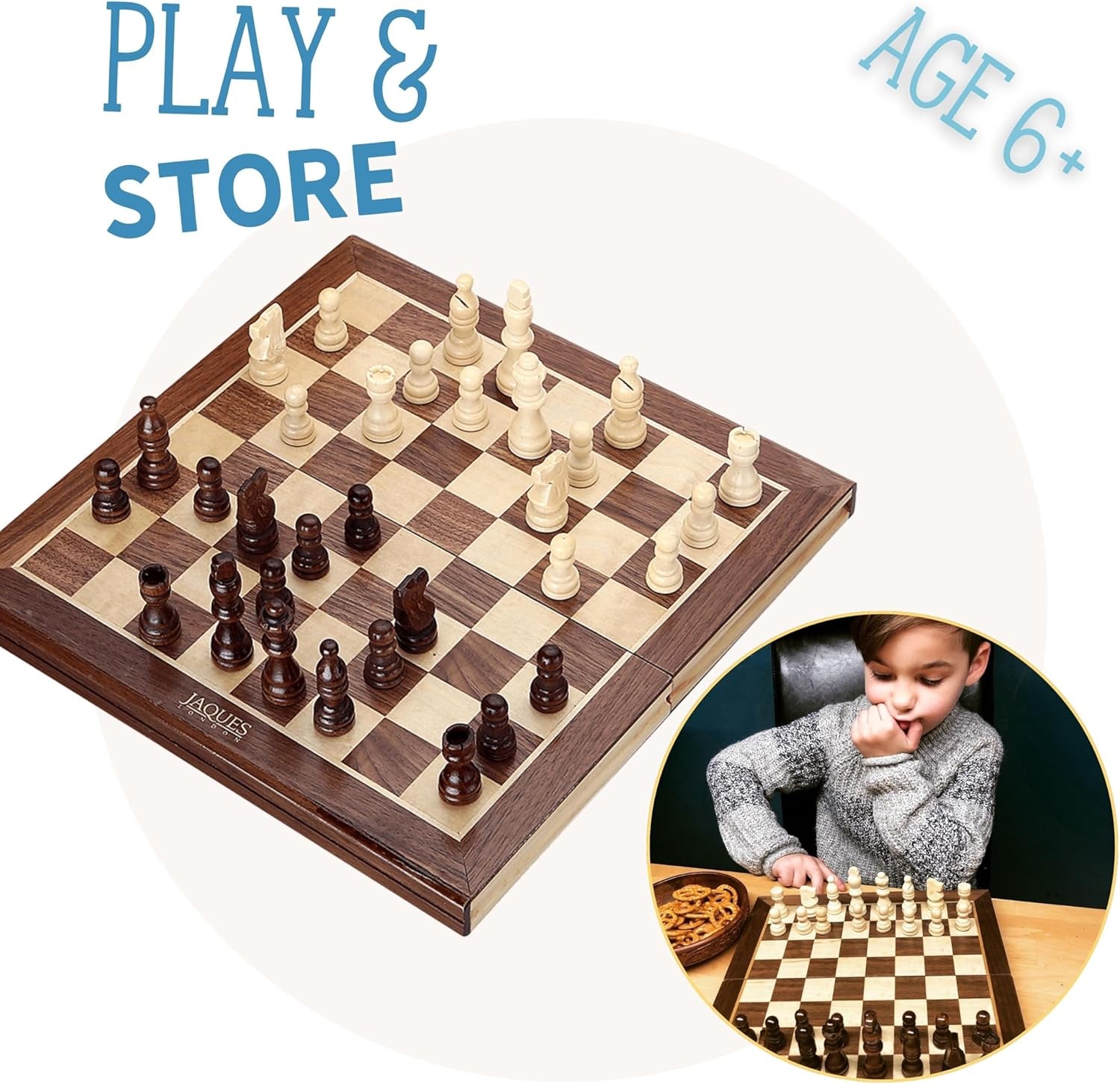 Wooden Chess Set | Folding Chess Board & Pieces | Chess Set for Adults | Luxury Traditional Games for Adults and Kids | since 1795
