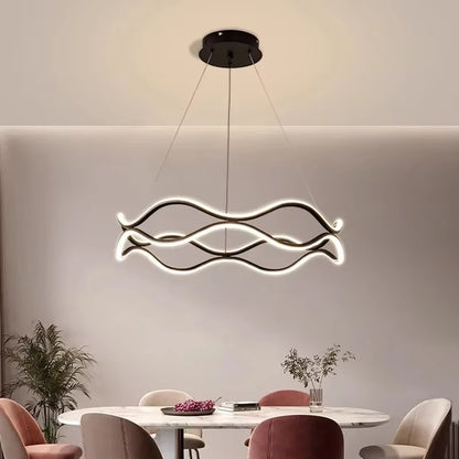 Living Room Ceiling Chandelier with Remote Dimming Modern Dining Room Pendant Lamp Home Decor Luxury Bedroom LED Hanging Lights