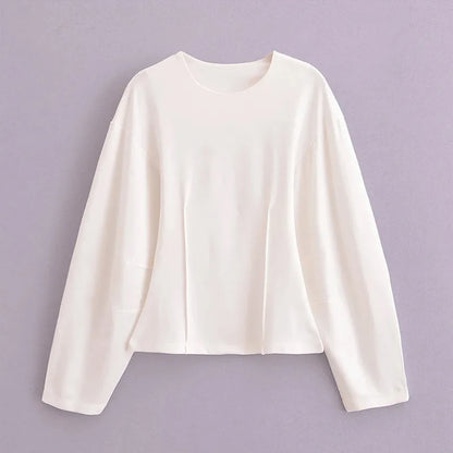 Women'S Two Pieces Set Pant Sets Crop Long Sleeve Sets Elegant Women'S Suits High Waist Wide Leg Trousers Outfit Streetwear