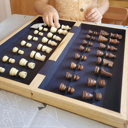 Wooden Chess Set | Folding Chess Board & Pieces | Chess Set for Adults | Luxury Traditional Games for Adults and Kids | since 1795